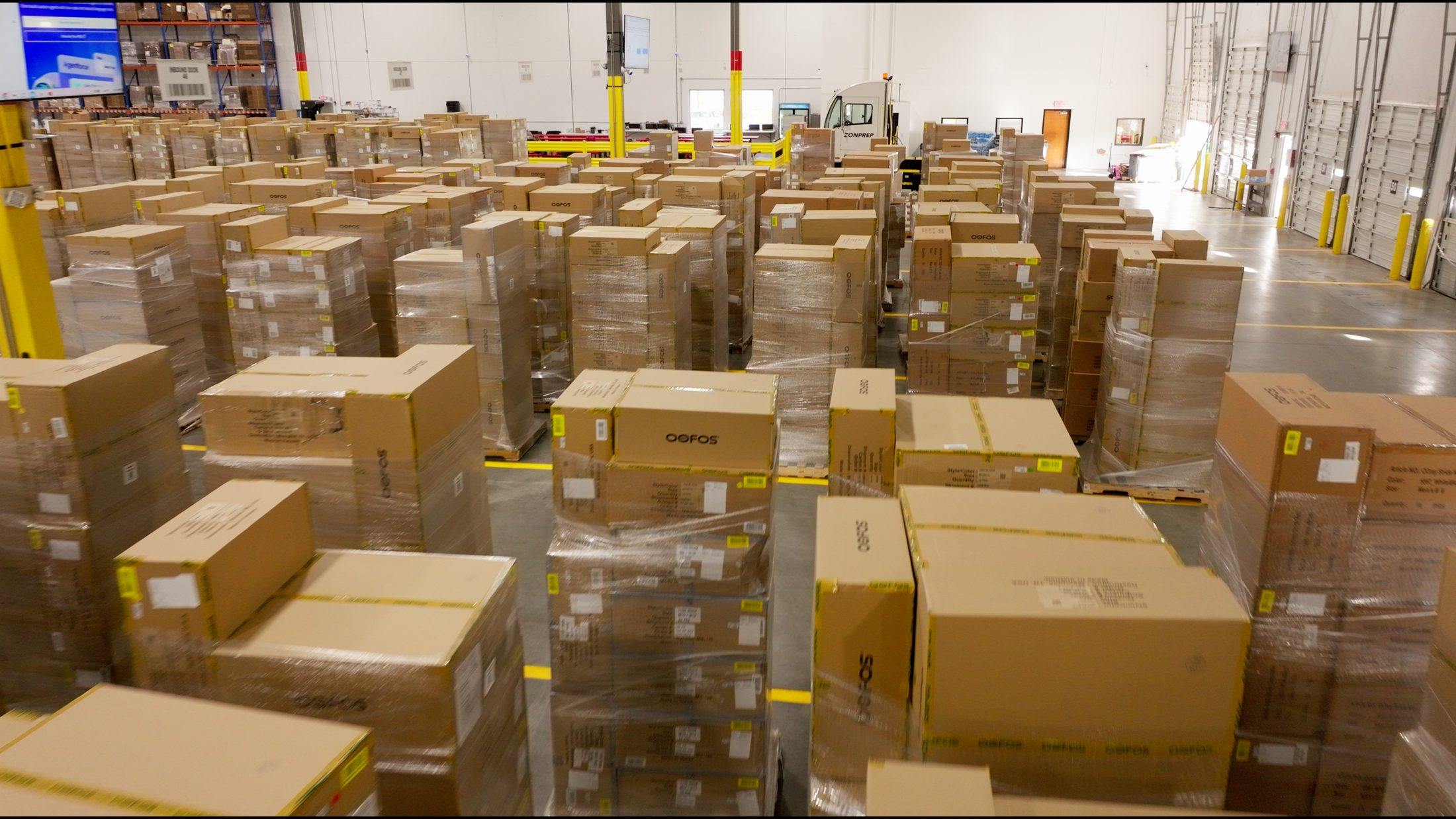 Cartons received and sorted inside the ZonPrep warehouse